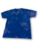 S Blue Siddhasana Yoga Pose Reverse Tie Dye T-Shirt