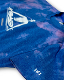 S Blue Siddhasana Yoga Pose Reverse Tie Dye T-Shirt