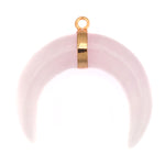 Rose Quartz Crescent Moon Pendant 🌙