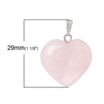 Rose Quartz Heart Pendant ❤️