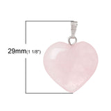 Rose Quartz Heart Pendant ❤️