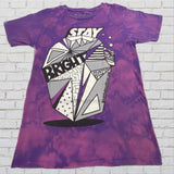 M Purple STAY BRIGHT Reverse Tie Dye T-Shirt