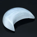 Selenite Hand-Carved Puffy Crescent Moon